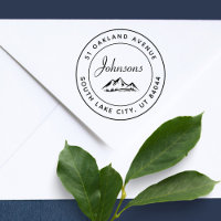 Rustikale Rundgebirge Inspirierte Rücksendeadresse