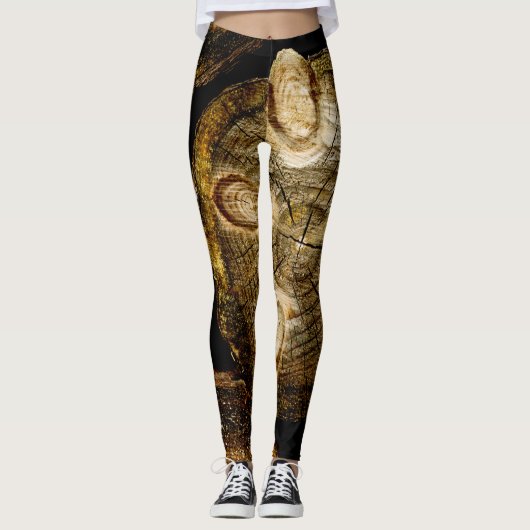 Rustikale Rundholzrolle Leggings (Vorderseite)