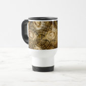 Rustikale Rundholzrolle Reisebecher (Vorderseite Links)