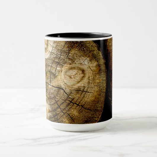 Rustikale Rundholzrolle Tasse (Zentrum)