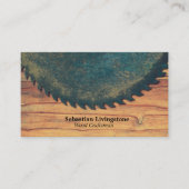 Rustikale Rundsäge Holzbearbeitung Beruflich Visitenkarte (Vorderseite)