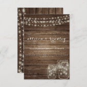 Rustikale rustikale Hochzeits-Einladung des Einladung (Vorne/Hinten)