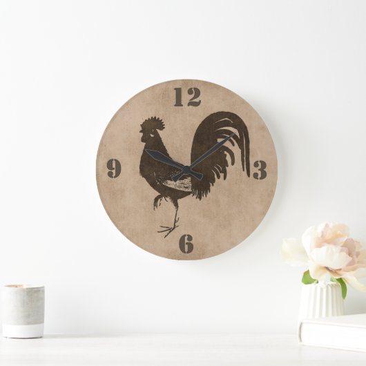 Rustikale Rustikalenhalle Große Wanduhr (Zuhause)