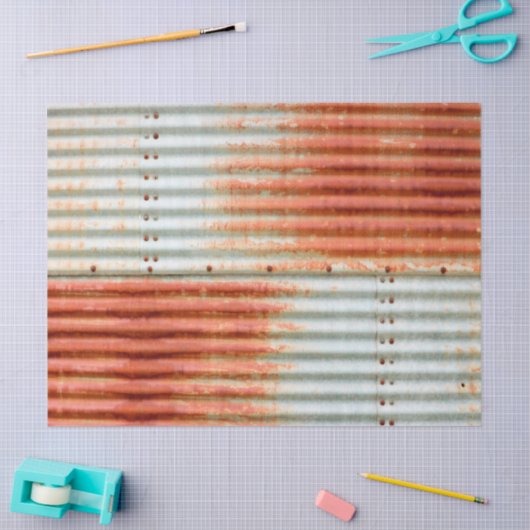 Rustikale Rusty Grain Bin Sicken Seidenpapier (Basteln)