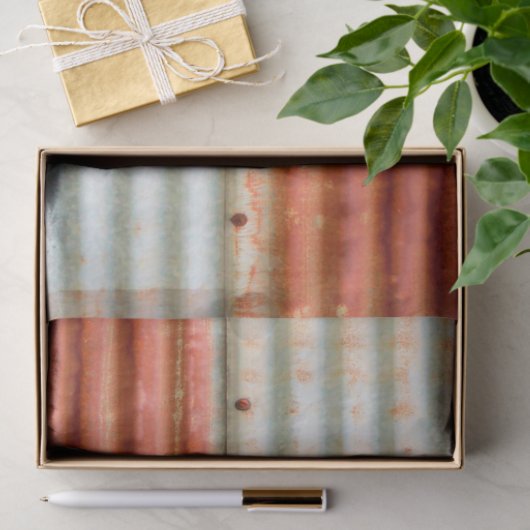 Rustikale Rusty Grain Bin Sicken Seidenpapier (Geschenk)