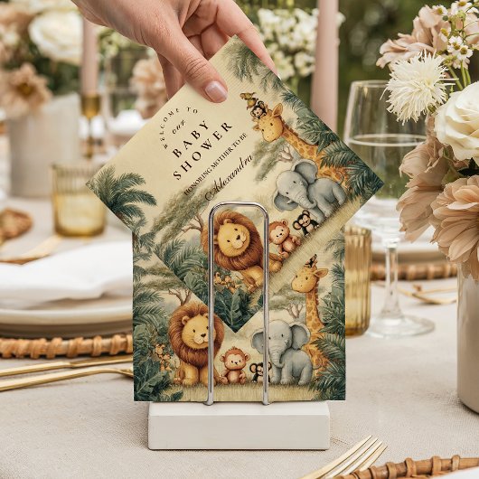 Rustikale Safari-Freunde-Baby-Party Serviette
