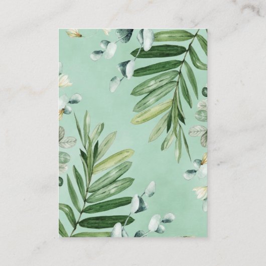 Rustikale Safari Jungle Animals Baby Diaper Raffel Begleitkarte (Rückseite)