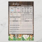 Rustikale Safari Vorhersagen Ratschlag Kinderdusch Flyer (Vorne)