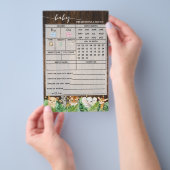 Rustikale Safari Vorhersagen Ratschlag Kinderdusch Flyer (Handgriff)