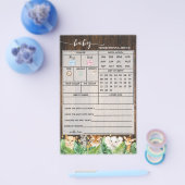 Rustikale Safari Vorhersagen Ratschlag Kinderdusch Flyer (Einzeln)