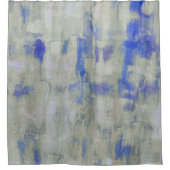 Rustikale Sage Beunruhigte Wasserfarbe Duschvorhang (Vorderseite)