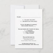 Rustikale Sage Green Blätter Simple Emerald Weddin RSVP Karte (Rückseite)