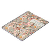 Rustikale Sage Green Taupe Floral Boho Trauzeugin Notizblock (Linke Seite)