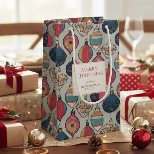 Rustikale Sage Green Xmas Ornamente Kleine Geschenktüte