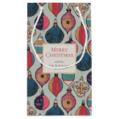 Rustikale Sage Green Xmas Ornamente Kleine Geschenktüte (Rückseite)