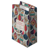 Rustikale Sage Green Xmas Ornamente Kleine Geschenktüte (Vorderseite Schrägansicht)