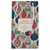 Rustikale Sage Green Xmas Ornamente Kleine Geschenktüte (Vorderseite)