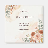 Rustikale Sage-Grün-Hochzeit Magnet (Vorne)
