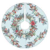 Rustikale saisonale Aquarellmalerei Weihnachtsminz Polyester Weihnachtsbaumdecke (Vorderseite)