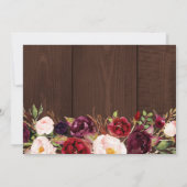 Rustikale Saitenleuchten Brautdusche Einladung (Rückseite)