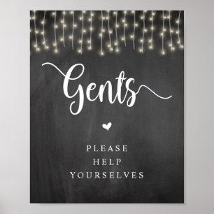 Rustikale Saitenleuchten, Halbpension, Gents, Wasc Poster