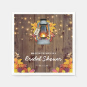 Rustikale Saitenleuchten Herbstlicht hinterlässt B Serviette (Vorderseite)