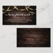 Rustikale Saitenleuchten, Hochzeitsflitterwochen Begleitkarte (Vorne/Hinten)