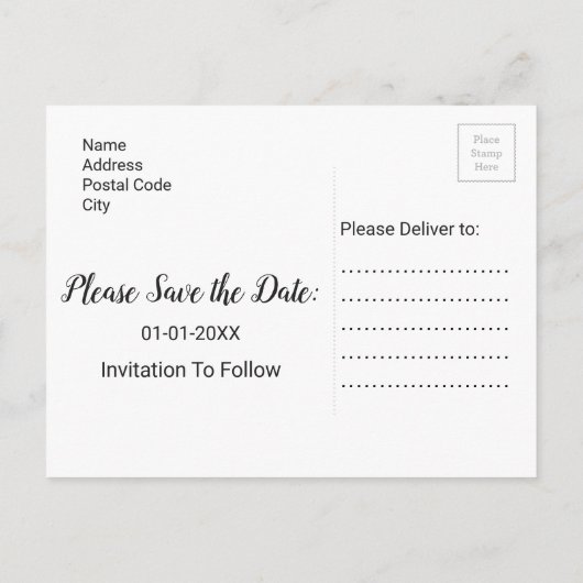 Rustikale Saitenleuchten Holz Save the Date Postka Ankündigungspostkarte (Rückseite)