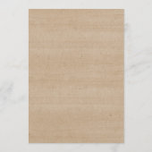 Rustikale Saitenleuchten machen wir Einladungskart Programm (Rückseite)