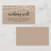 Rustikale Saitenleuchten, schwarz, Hochzeitswünsch Begleitkarte (Vorne/Hinten)