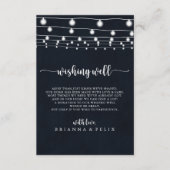 Rustikale SaitenLICHTEN Hochzeitsfeiern wünschend Begleitkarte (Vorderseite)