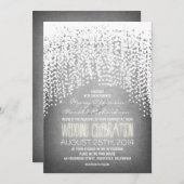 rustikale Saitenlichter Hochzeitseinladungen Einladung (Vorne/Hinten)