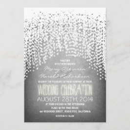 rustikale Saitenlichter Hochzeitseinladungen Einladung