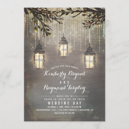 Rustikale Saitenlichter Lanterns Country Wedding Einladung