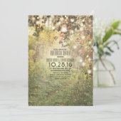 Rustikale Saitenlichter Probe Abendessen Einladung (Stehend Vorderseite)