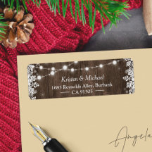 Rustikale Saitenlichter Winter Schneeflocken