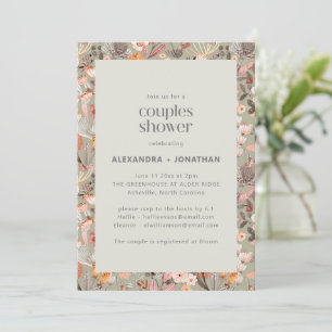 Rustikale Salbei-Wildblumen-Botanik-Hochzeitdusche Einladung