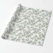 Rustikale Salbeigrüne Eukalyptus-Wasserfarbe Geschenkpapier (Ungerollt)