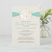 Rustikale Sand Dollar Bridal Dusche Einladungen (Stehend Vorderseite)