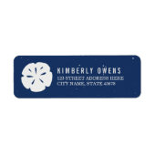 Rustikale Sand-Dollar-Rücksendeadressen-Aufkleber (Vorne)