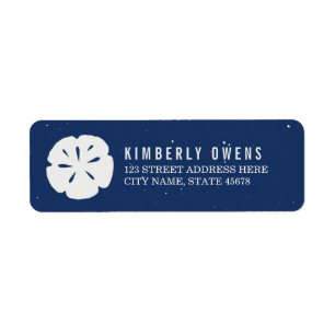 Rustikale Sand-Dollar-Rücksendeadressen-Aufkleber