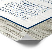 Rustikale Sand Dollar Starfish Hochzeitstabelle Poster (Ecke)