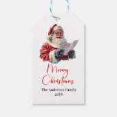 Rustikale Santa-Claus-Geschenkanhänger-Idee im Vin Geschenkanhänger (Vorderseite)
