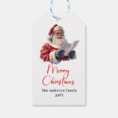 Rustikale Santa-Claus-Geschenkanhänger-Idee im Vin Geschenkanhänger (Rückseite)