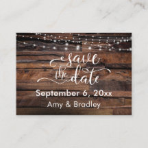 Rustikale Save the Date + Detailkarten