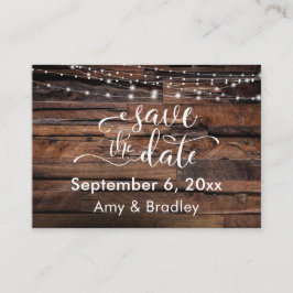 Rustikale Save the Date + Detailkarten Visitenkarte