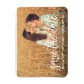 Rustikale Save-The-Date-Foto-Magnet Magnet (Vertikal)