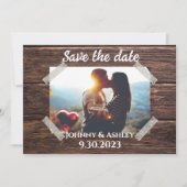 Rustikale Save the Date-Fotokarte Save The Date (Vorderseite)