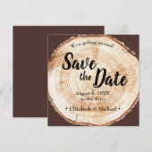 Rustikale Save-the-Date-Hochzeit auf gedruckter Ho (Vorne/Hinten)