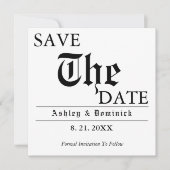 Rustikale Save the Date Hochzeitkarte (Vorderseite)